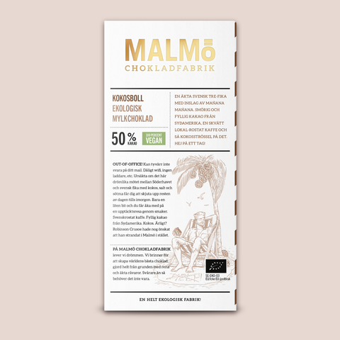 Kokosboll 50% - chokladkaka