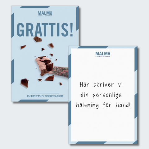 Kort med personlig hälsning -  Till chokladbrev🤎