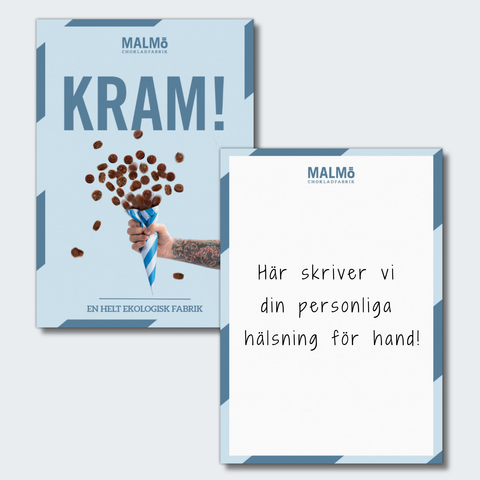 Kort med personlig hälsning -  Till chokladbrev🤎