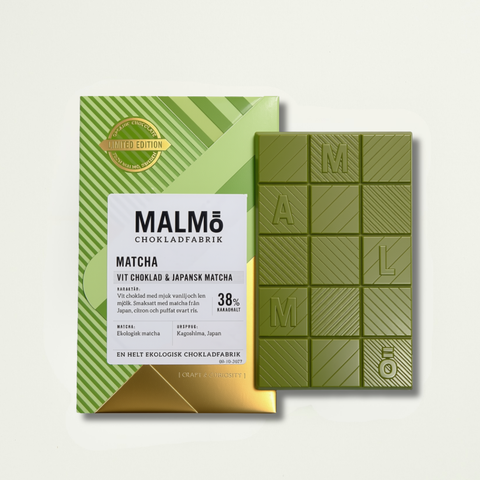 Vit choklad & japansk matcha 38% - chokladkaka
