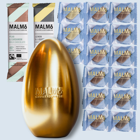 Guldigt påskägg med choklad